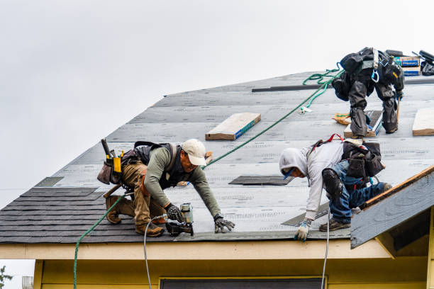 Professional Gutter Installation technician working in Wernersville, PA